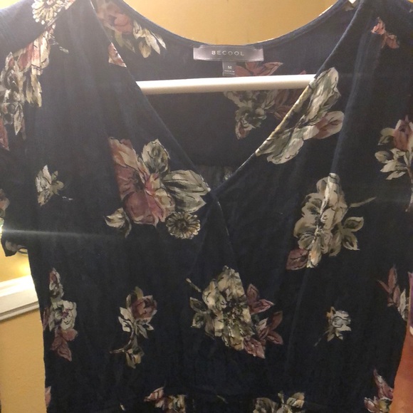 Dark blue short sleeve summery dress - Picture 6 of 8